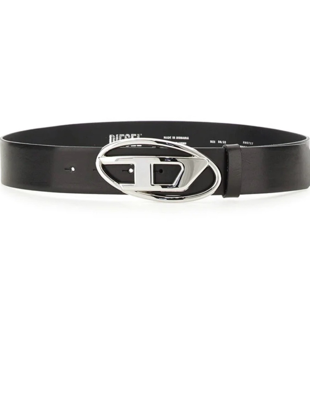 Diesel B-1DR Logo Plaque Buckled Belt